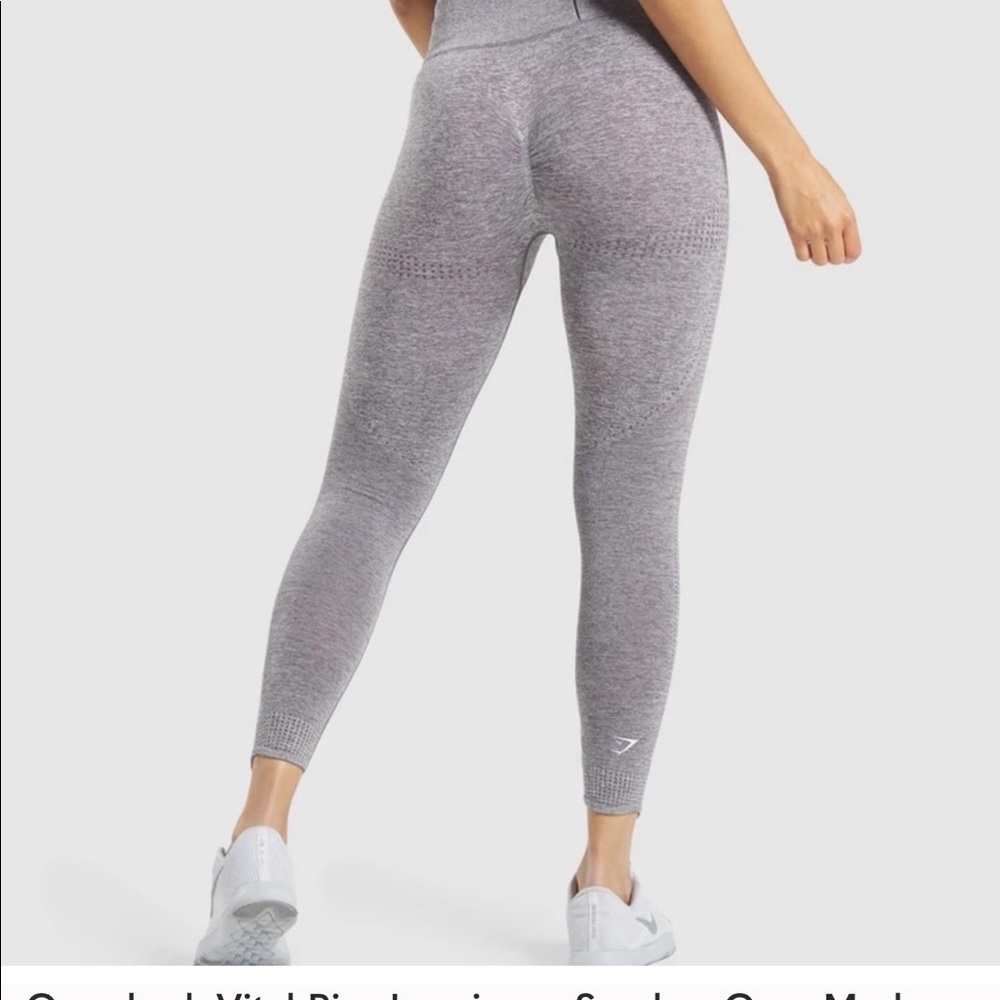 Gymshark Vital Rise Leggings - Smokey Grey Marl Size Small